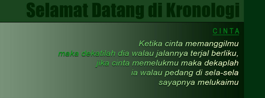 Sampul kronologi facebook kata terindah, cinta