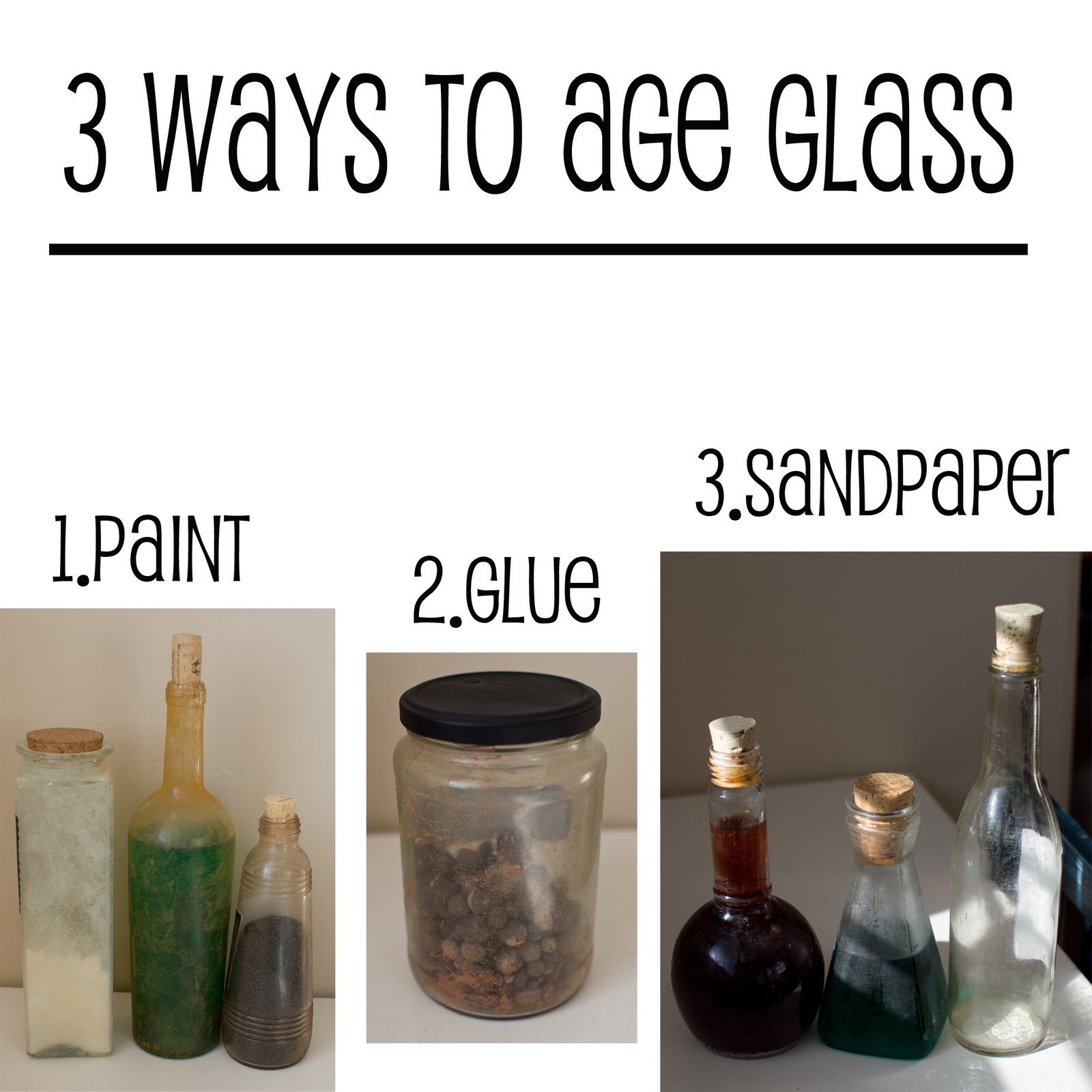 Tutorial Aging glass jars
