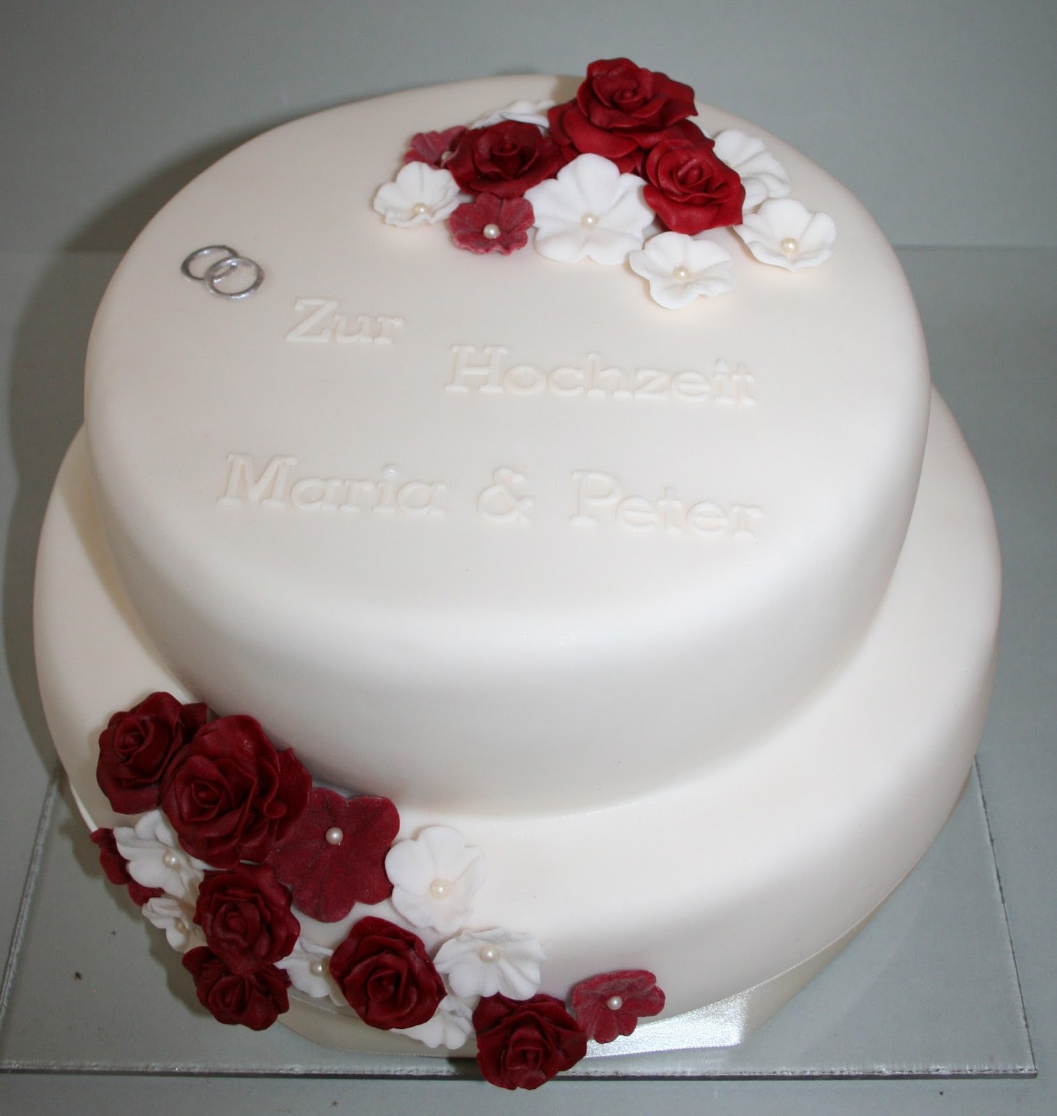 Mela´s kleine Backstube 2stöckige Hochzeitstorte