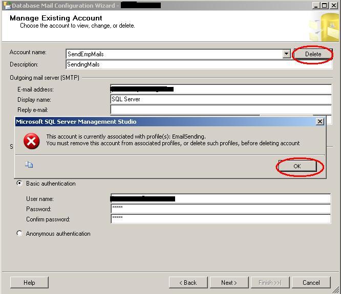 Sql Server Manage Profiles And Accounts Database Mail