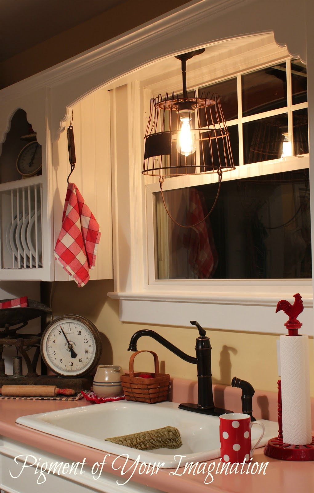 Catherine Holman Folk Art How to Make a Pendant Light From an Old Rusty Egg Basket