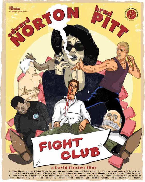 Afiche de película Fight Club / El club Afiche de película Fight Club / El club