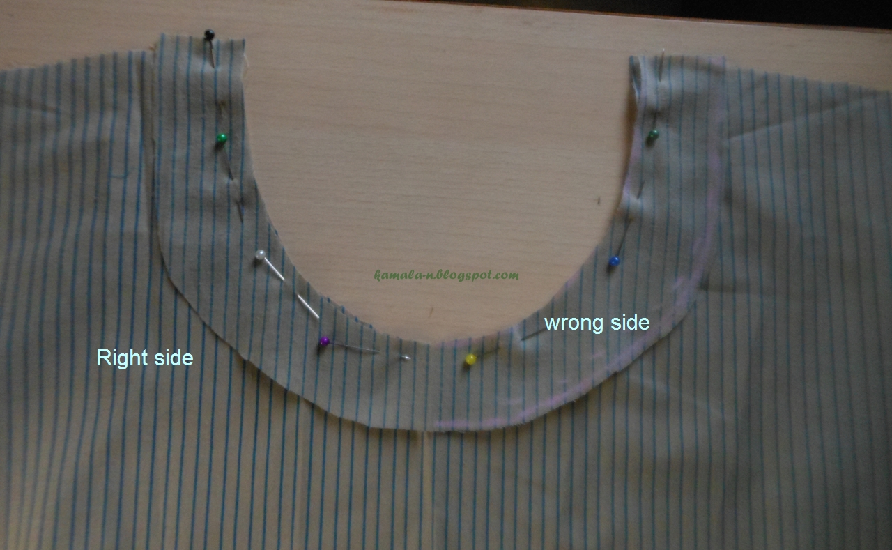 SEWING THAT'S MY PASSION How to stitch a neckline with facing