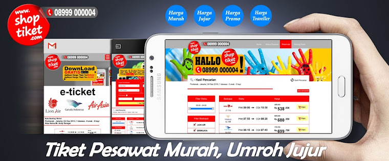 Aplikasi ShopTiket Pesawat dan Umroh