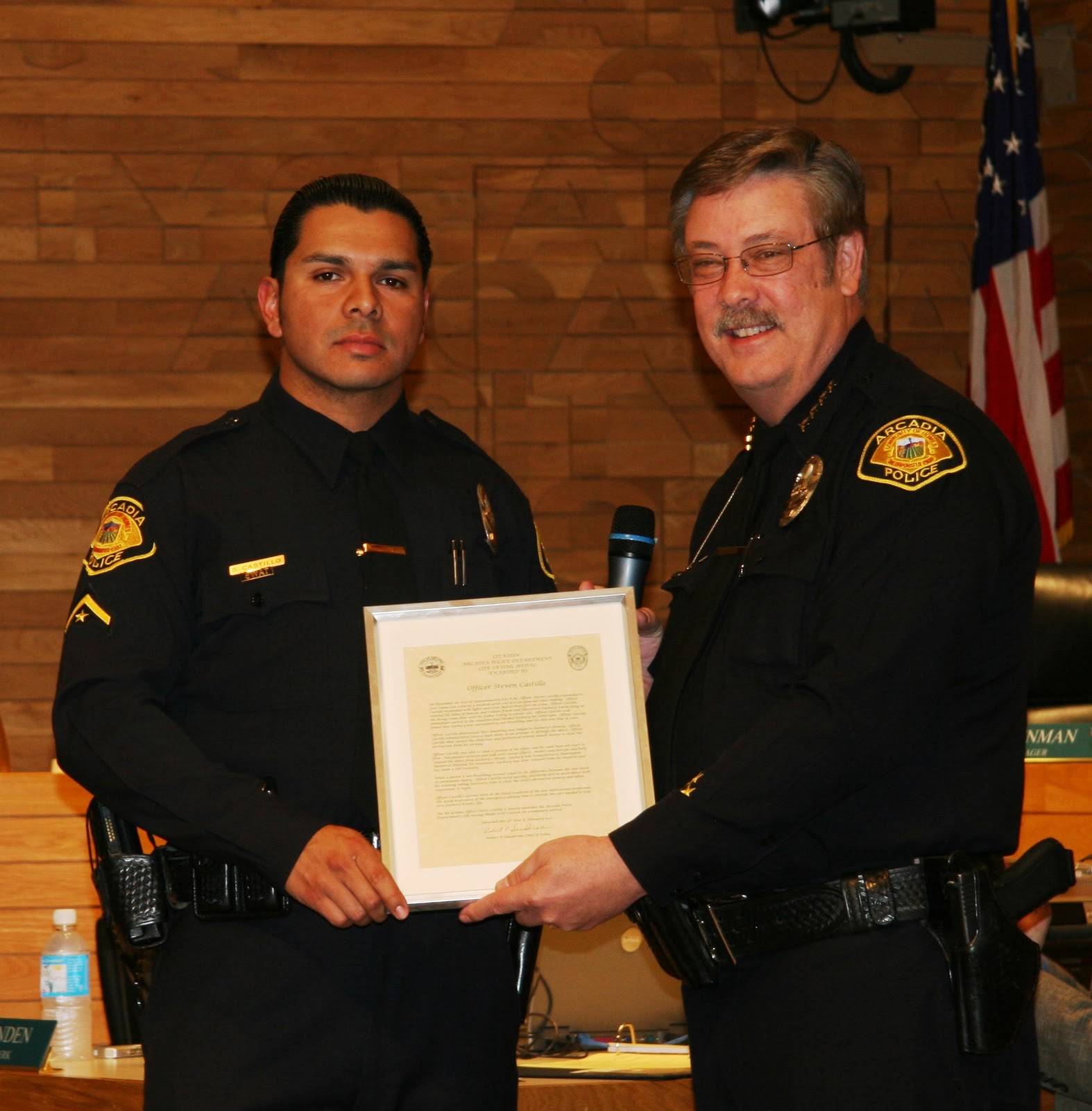 Arcadia Police Department News & Information Blog Officer Presented with Life Saving Award