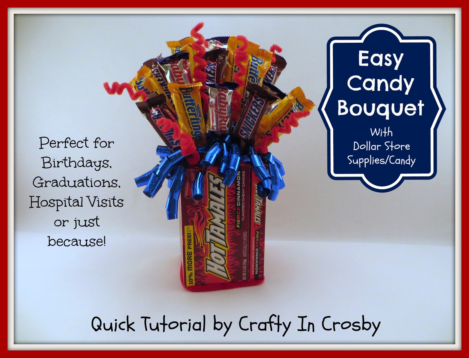 Crafty in Crosby Easy Dollar Store Candy Bouquet