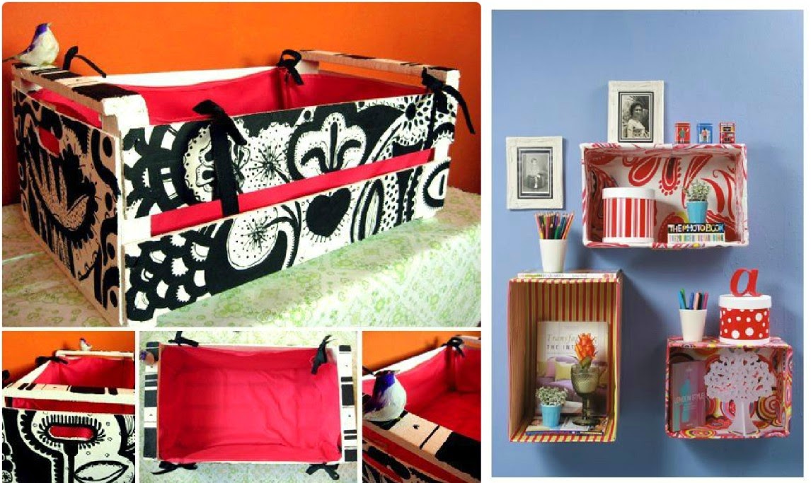 Decorar gastando pouco, caixas de feira