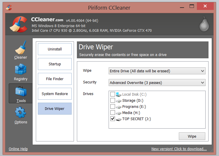 DIYRickytlc1985 How to permanently delete a file (Drive) Using CCleaner (No Chance of