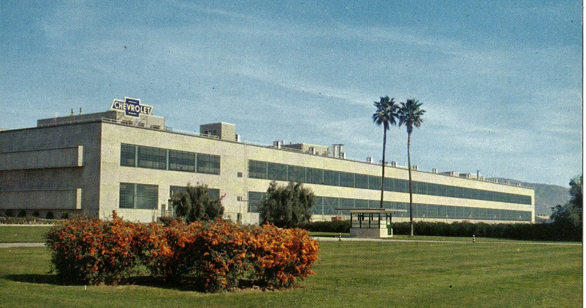 Van Nuys Chevrolet Assembly Plant Postcard San Fernando Valley Blog