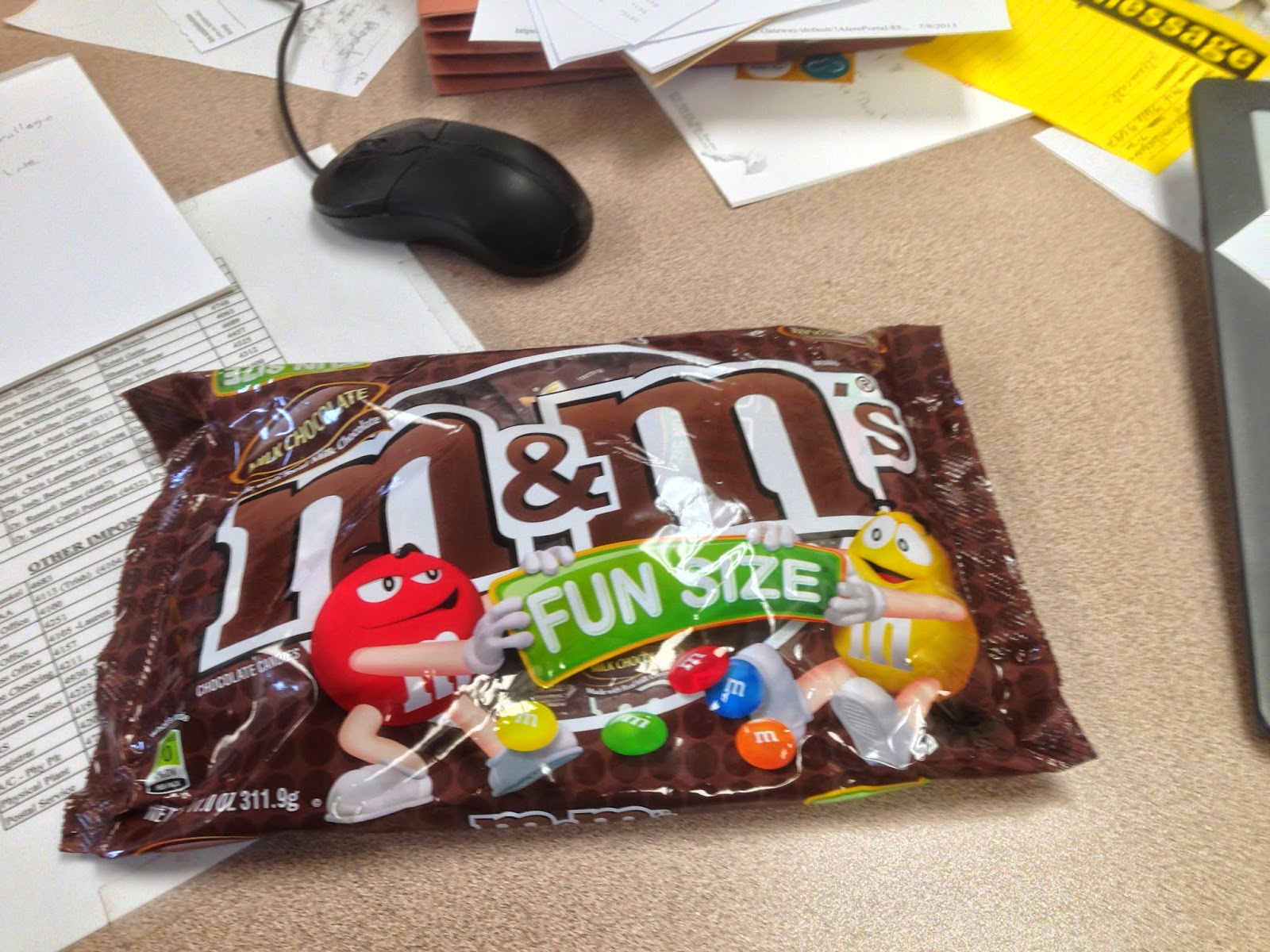 small bag of m&ms