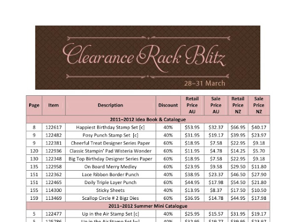 Stampin' Up! Australia Clearance Sale!