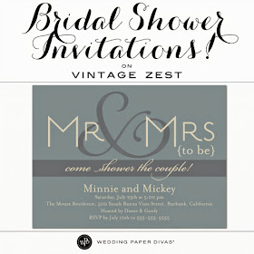 Bridal Shower Invitations on Diane's Vintage Zest!  #ad #WeddingPaperDivas #IC
