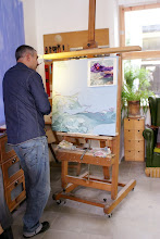 Pintando en el taller que he llamado Passiflora