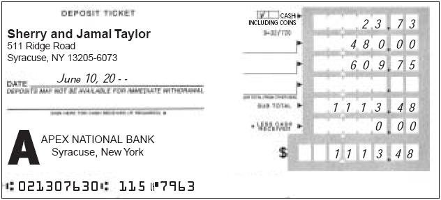 How to write deposit slip