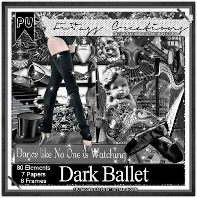 Dark Ballet, Scrap kit by Claire Slack aka FwTags