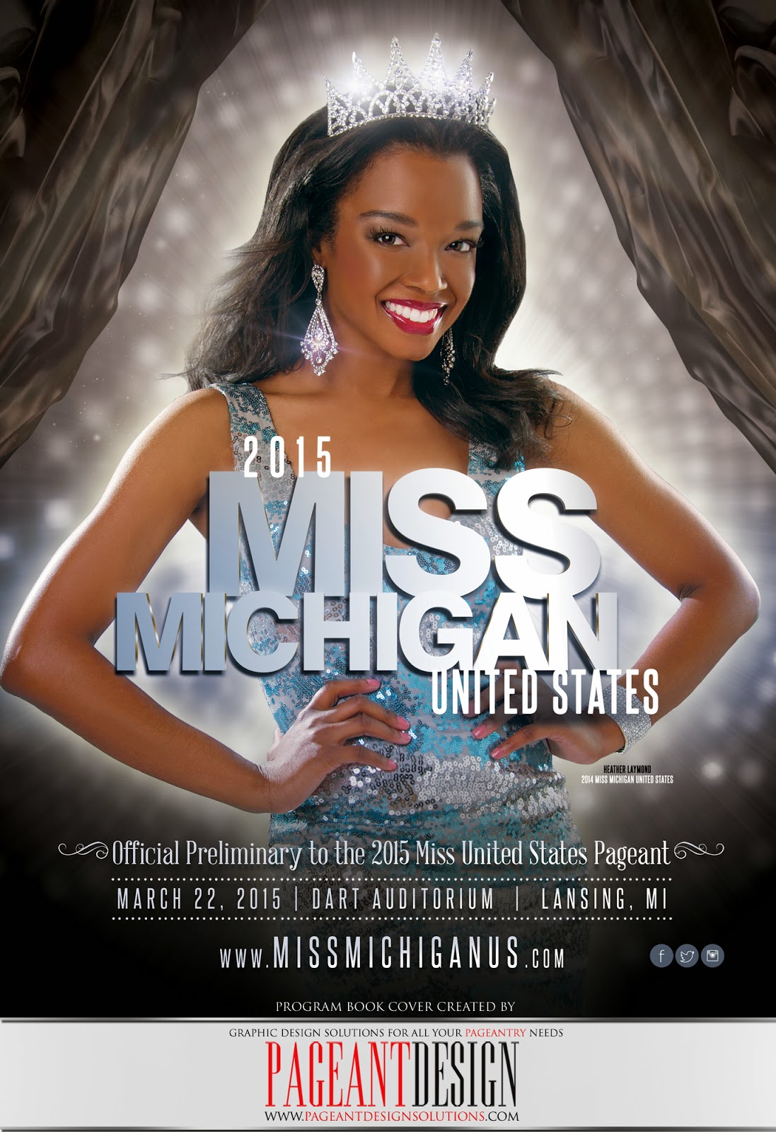 PAGEANT DESIGN blog MISS MICHIGAN UNITED STATES Program Book Cover