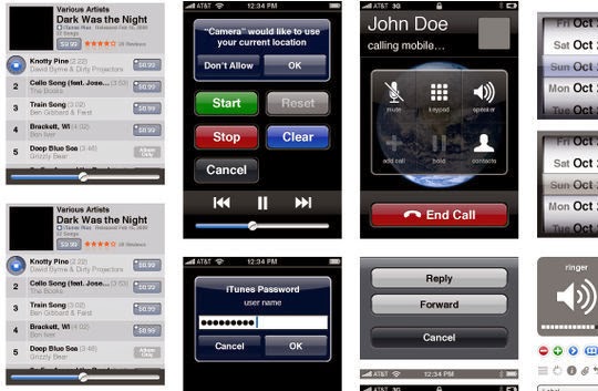 iPhone UI Vector Elements iPhone UI Vector Elements