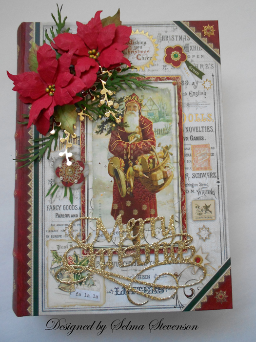 Christmas book box Selma's Stamping Corner and Floral Designs: Decorated "Book" Box