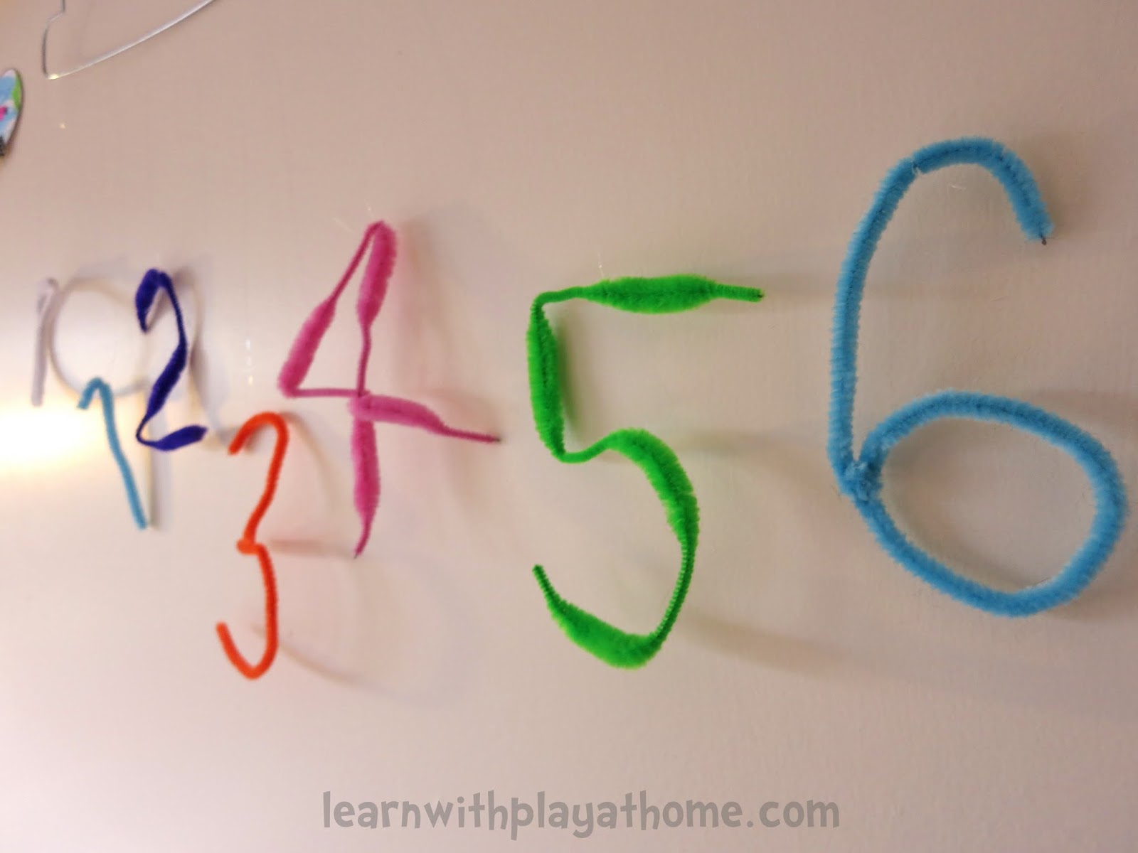 Learn with Play at Home Pipe Cleaner Numbers. Playful Maths