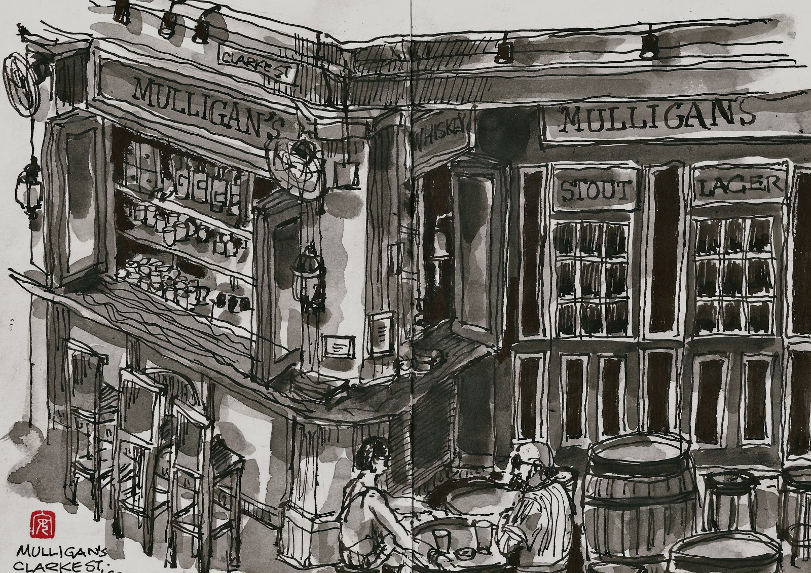 Pen & Ink Urban Sketching Series, An Old Shop