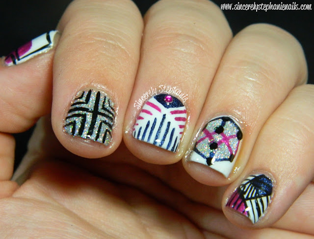 geometric nail art