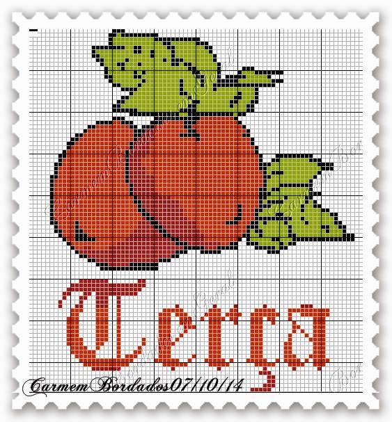 Semaninha Em Ponto Cruz Frutas Ponto cruz: Semaninha gráficos ponto cruz frutas