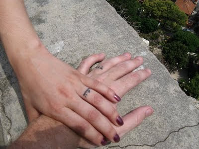and my wedding band tattooed on my ring finger Ring Finger Tattoo