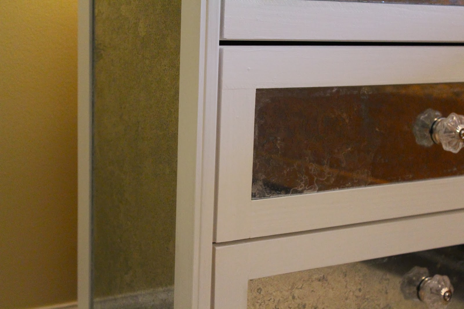 DIY Mirrored Nightstand IKEA Rast Hack