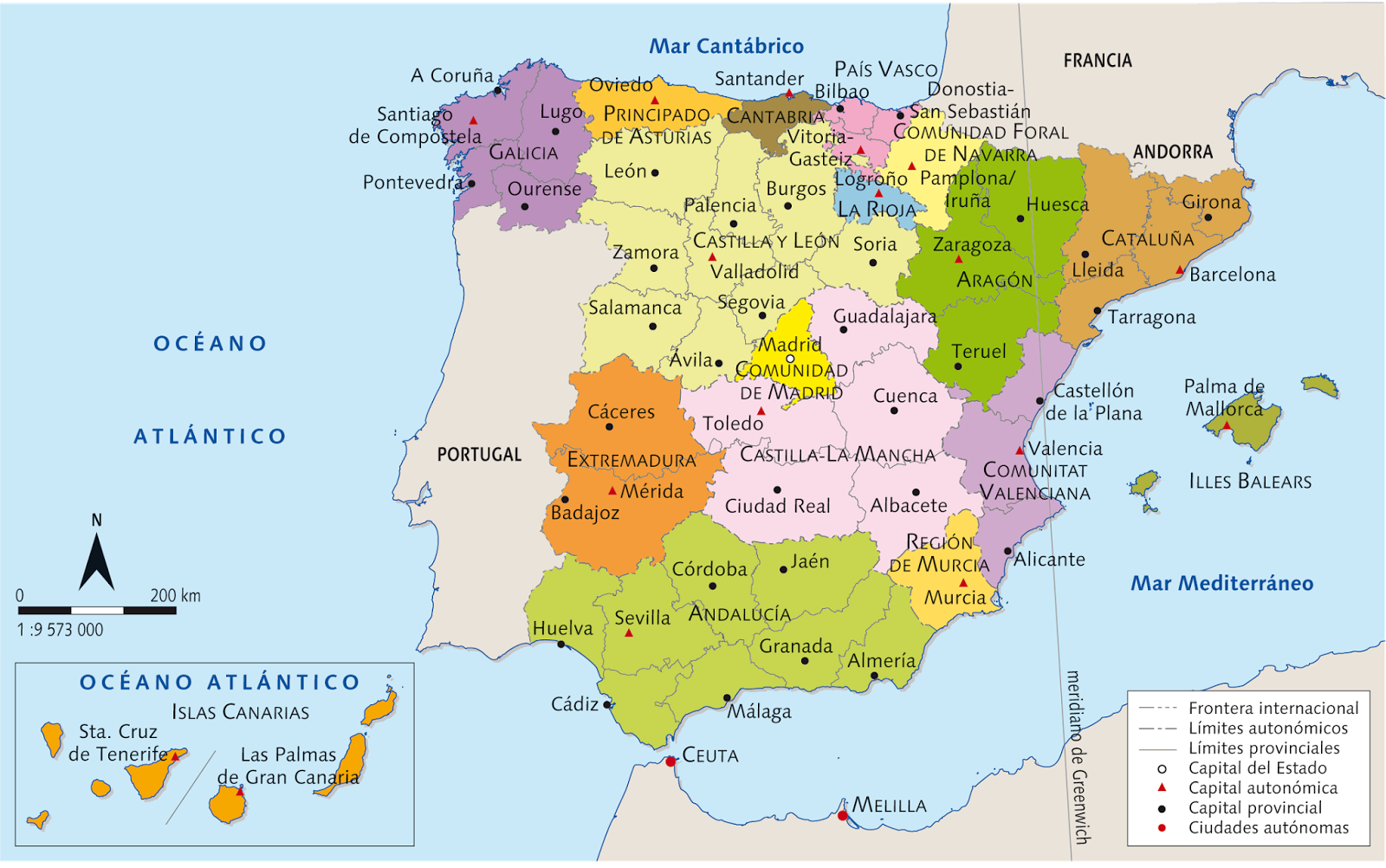 Mapa político de España