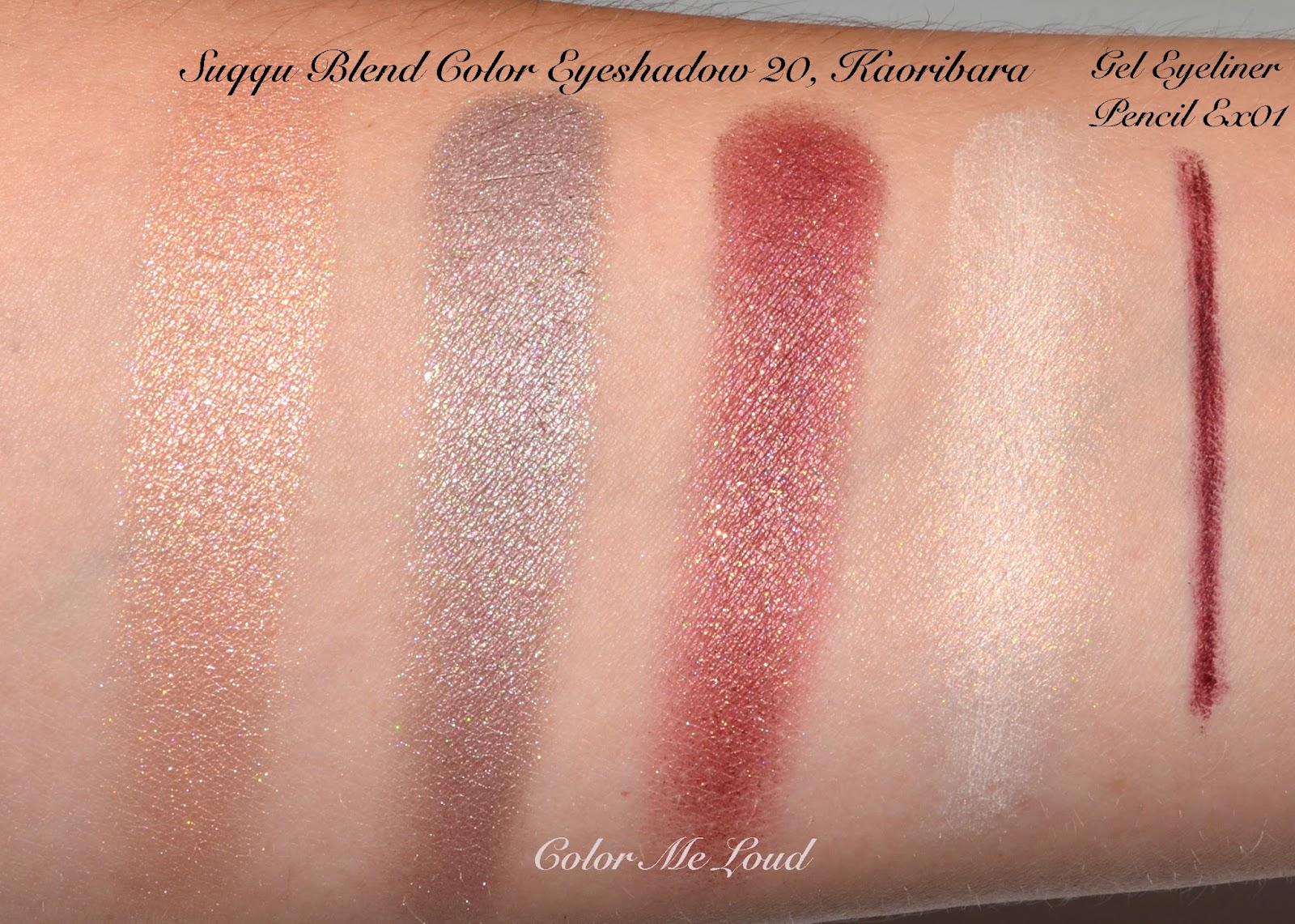 Suqqu Blend Color Eyeshadow 20 Kaoribara (香薔薇) and Gel Eyeliner Pencil