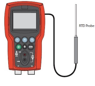 Set up of temperature calibration with 721Ex pressure calibrator Fluke 721Ex pressure calibrator Set up of temperature calibration