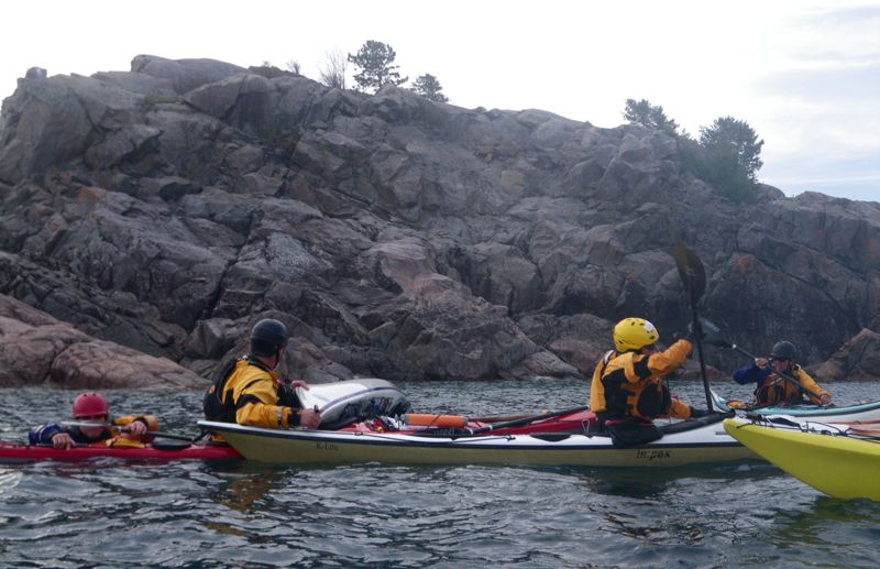 have kayaks, will travel Rough water and rocks test kayaking skills