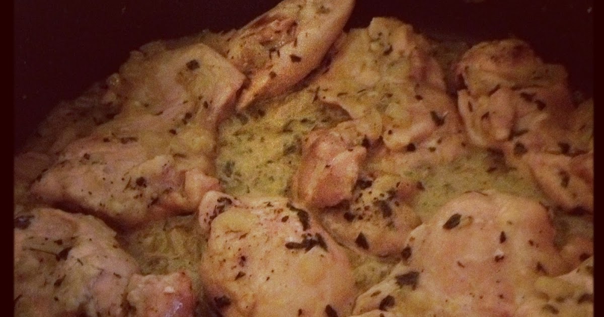 Spoons Full of Almond Butter Chicken Thighs in White Wine Sauce