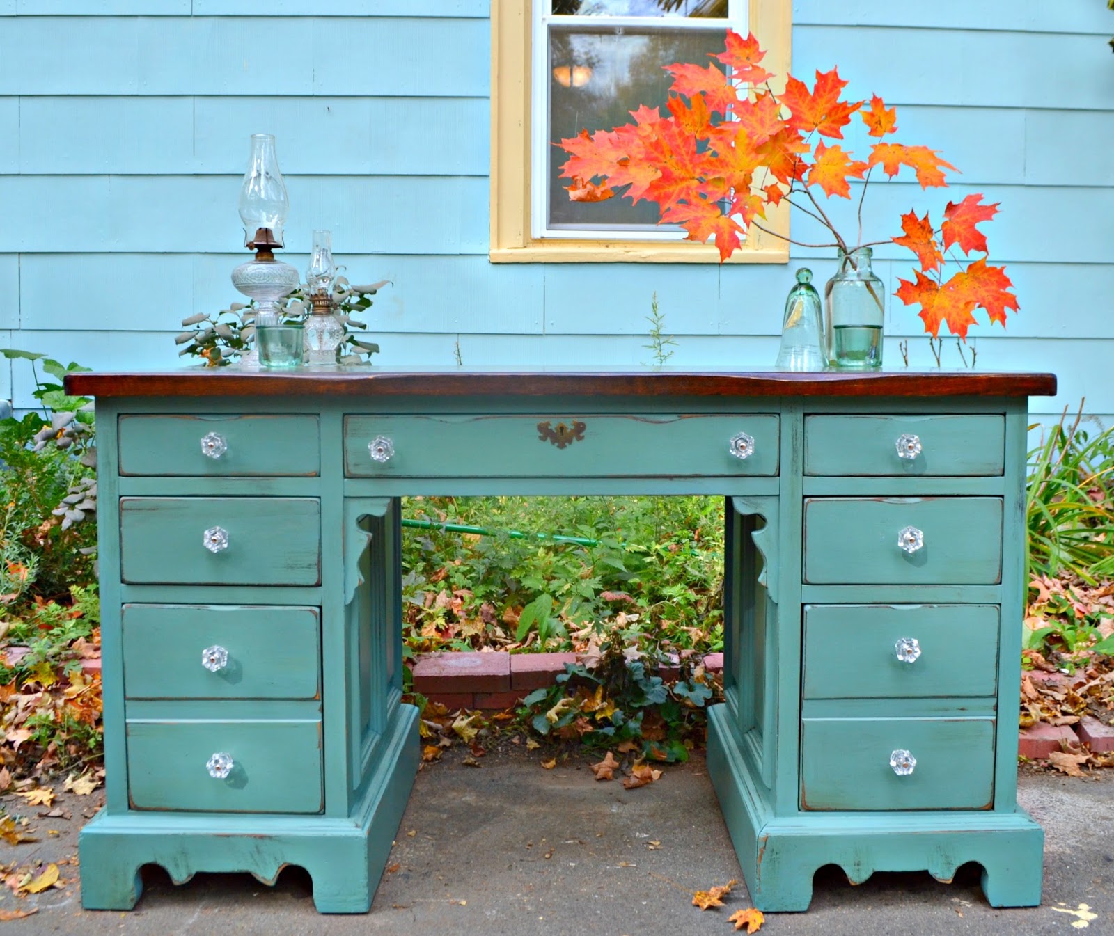 Heir and Space A Vintage Bennington Pine Desk