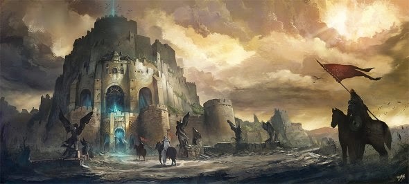 Cenários e paisagens de fantasia nas ilustrações de Flavio Bolla Flavio Bolla deviantart ilustrações fantasia cenários paisagens
