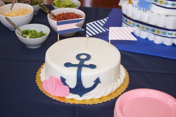 Nautical by Nature: Pink and Navy Baby Girl Shower