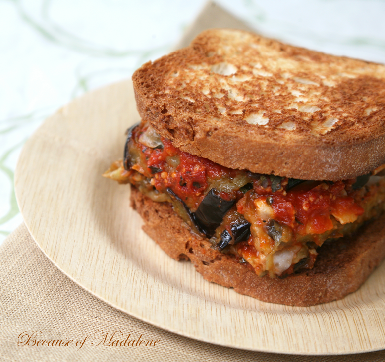 Because of Madalene Eggplant Parmigiana Sandwich