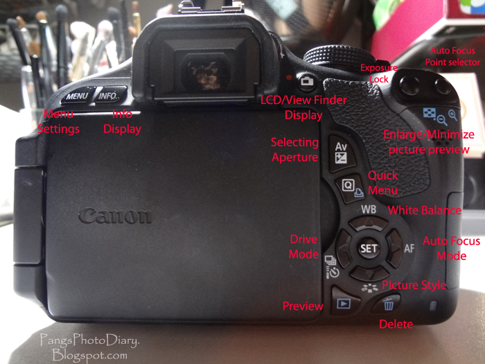 Pang's Photo Diary Canon Rebel T3i What Are All These Buttons and