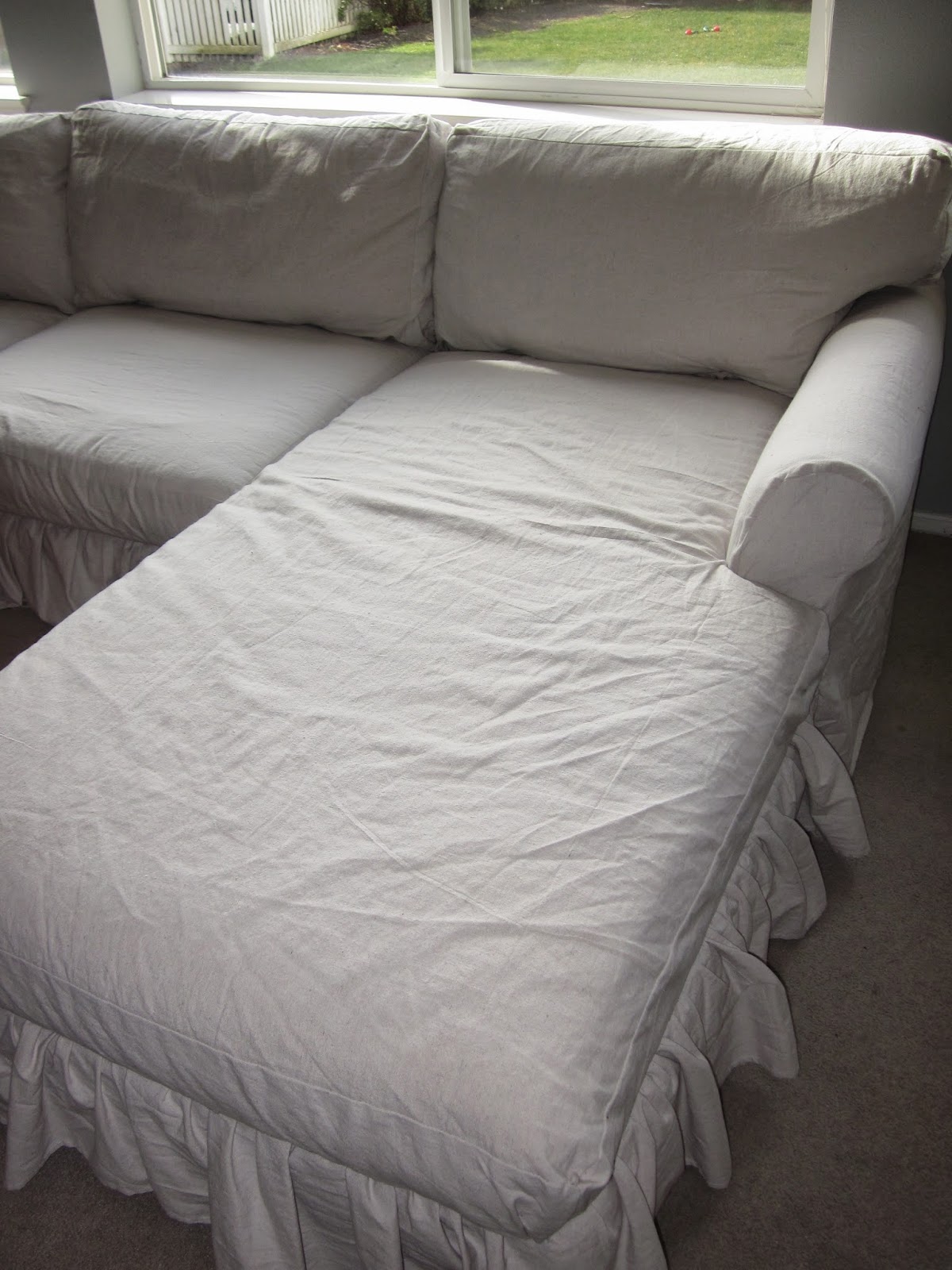 Princes, Ponies and Diamonds DIY Sectional Slipcover