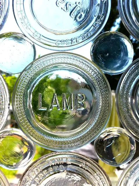 Steampunk glass canning jar lid privacy window - Donna Herman featured on I Love That Junk