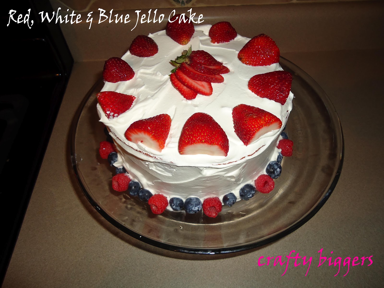 Crafty Biggers Red, White & Blue Jello Cake