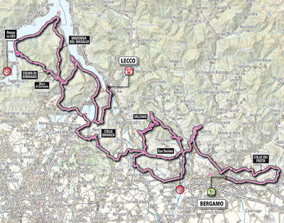 Mapa Giro de Lombardia