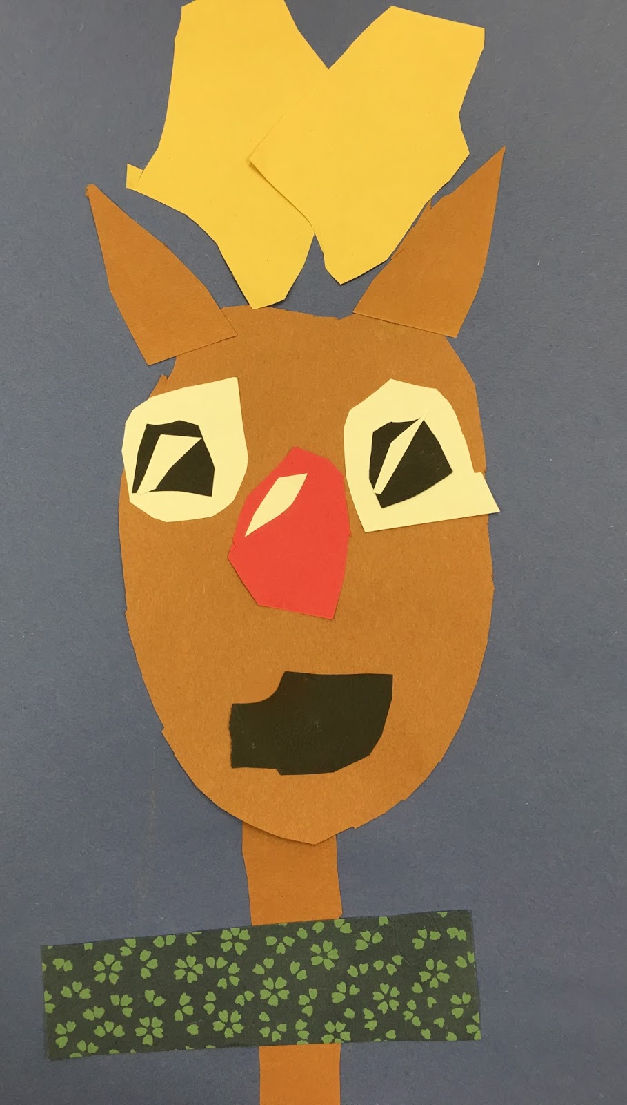 Art Room Blog: Kinder Reindeer in Construction Paper...