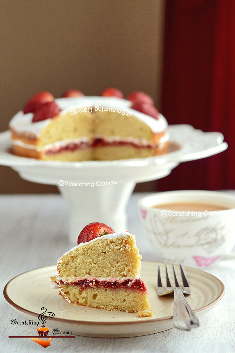 Recipe Classic Victoria Sponge Sandwich Cake British Tea Cake with