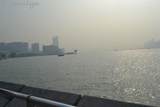 a view from Victoria Harbour Avenue of the stars, Hong Kong