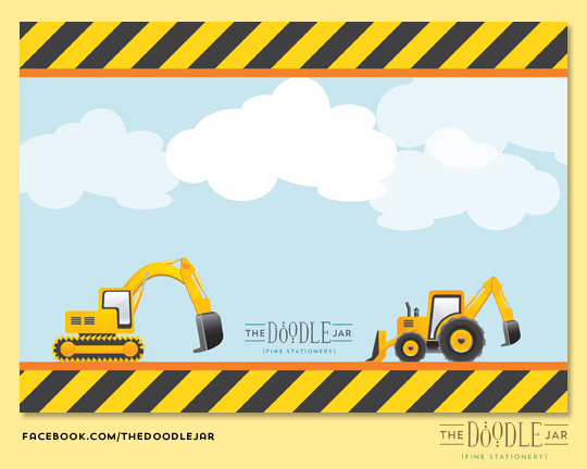 Jar Of Ideas Construction Trucks Birthday Invitation Construction Themed Birthday Invitation Templates