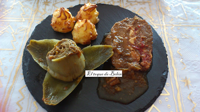 Carne Asada Rellena Y Mandarinas A La Sidra 
