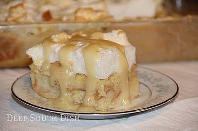 Fashioned Bread Pudding on Dish Old Fashioned New Orleans Creole Bread Pudding With Meringue