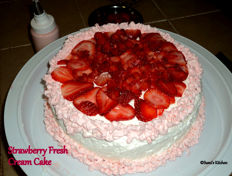 Sumi's Kitchen Strawberry Fresh Cream Cake