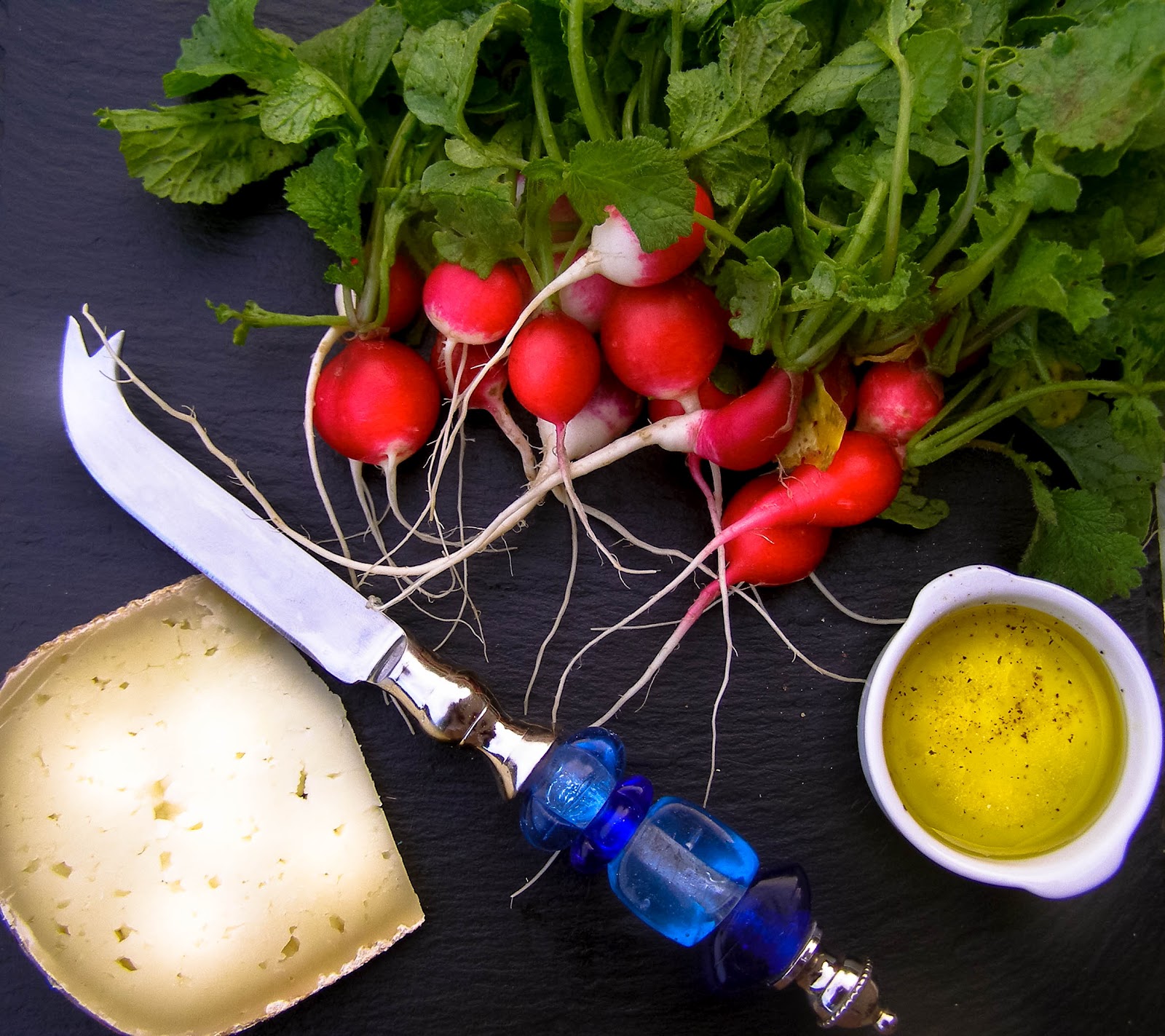 La Tavola Marche Fresh Radishes with Olive Oil + Wedge of Pecorino